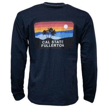 League Cal State Fullerton Long Sleeve Palm Tree Pocket Tee